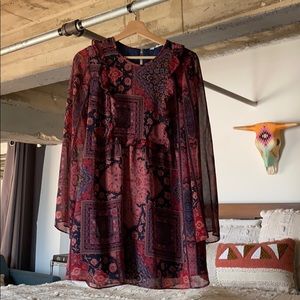 Boho Floral Mini Dress